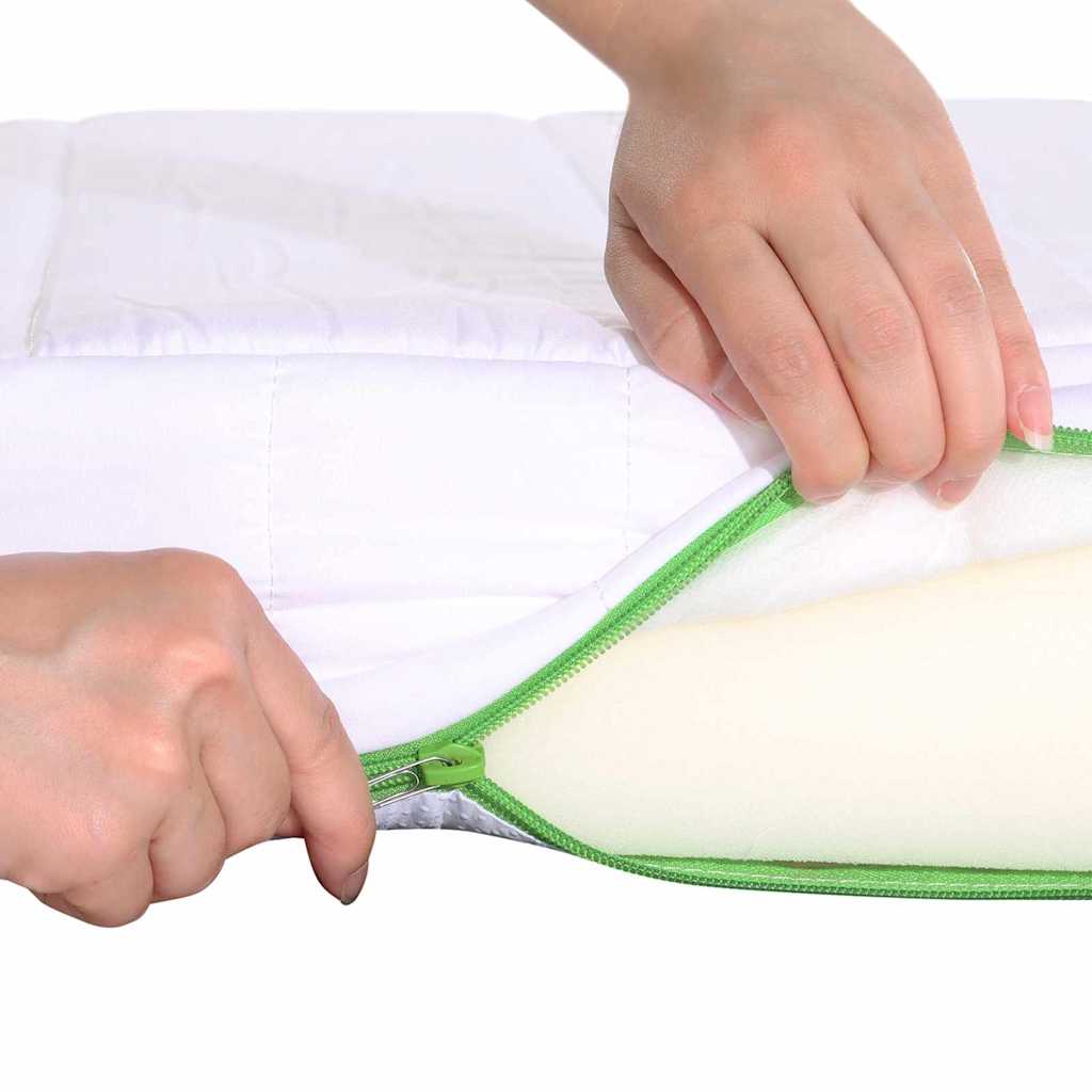Colchão de espuma Manual Branco 80 x 200 cm tecido