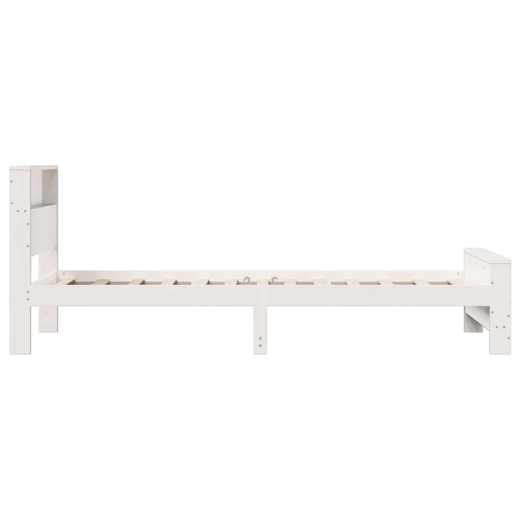 Estrutura da Cama Branco 75 x 190 cm Madeira de pinho maciça