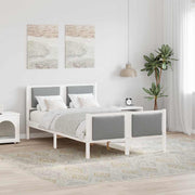 Estrutura da Cama Cinzento-claro 120 x 200 cm tecido