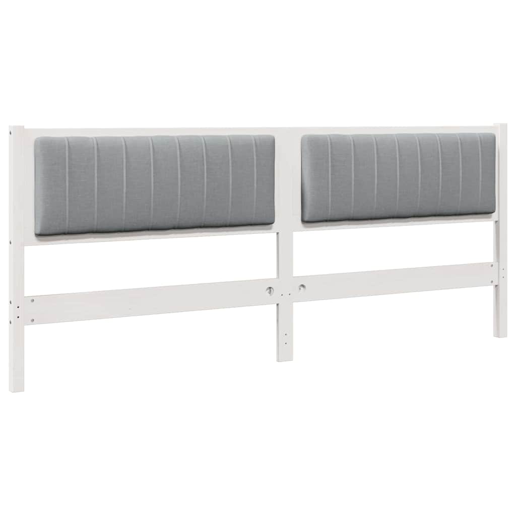Cabeceira estofada com cabeceira Branco 75 cm