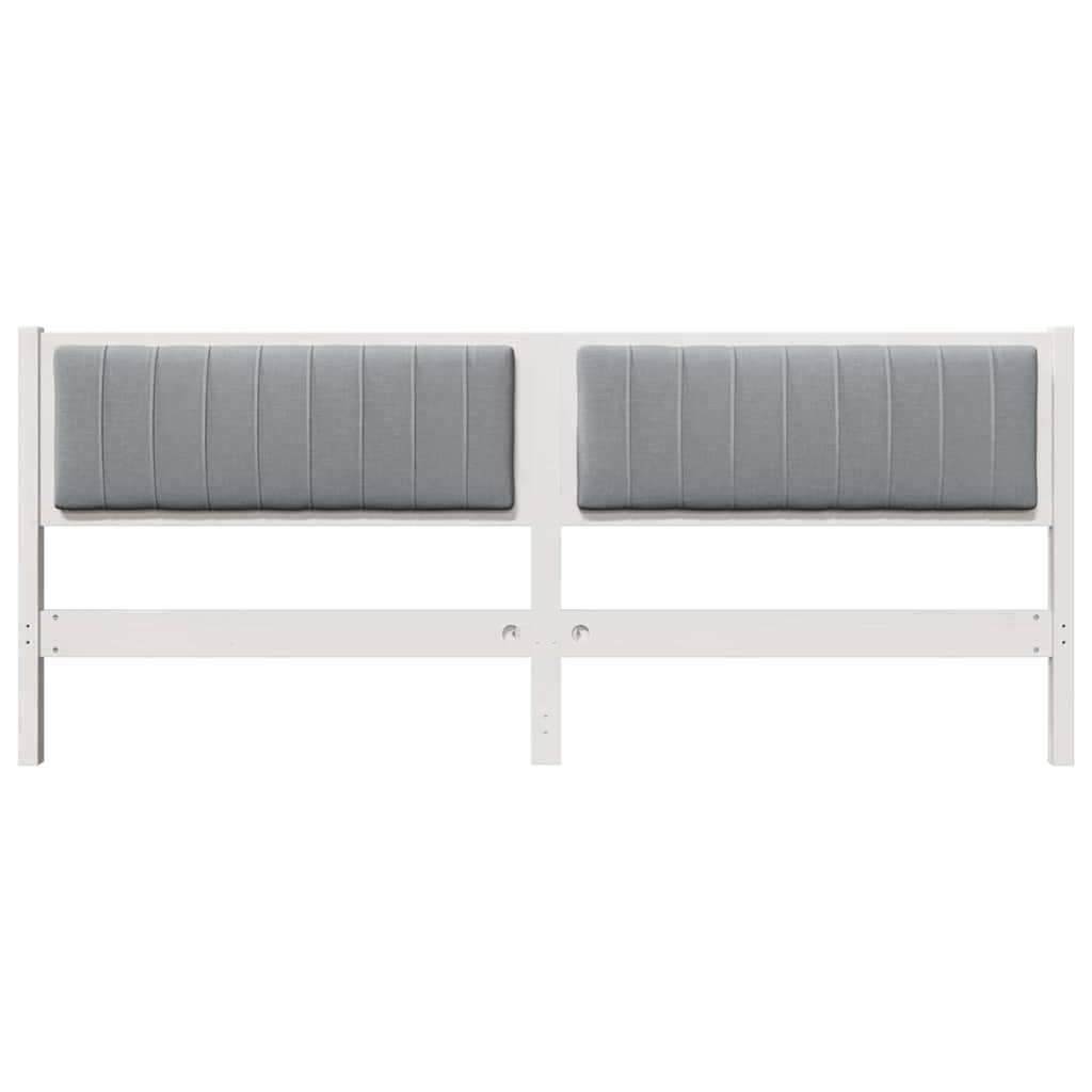 Cabeceira estofada com cabeceira Branco 75 cm