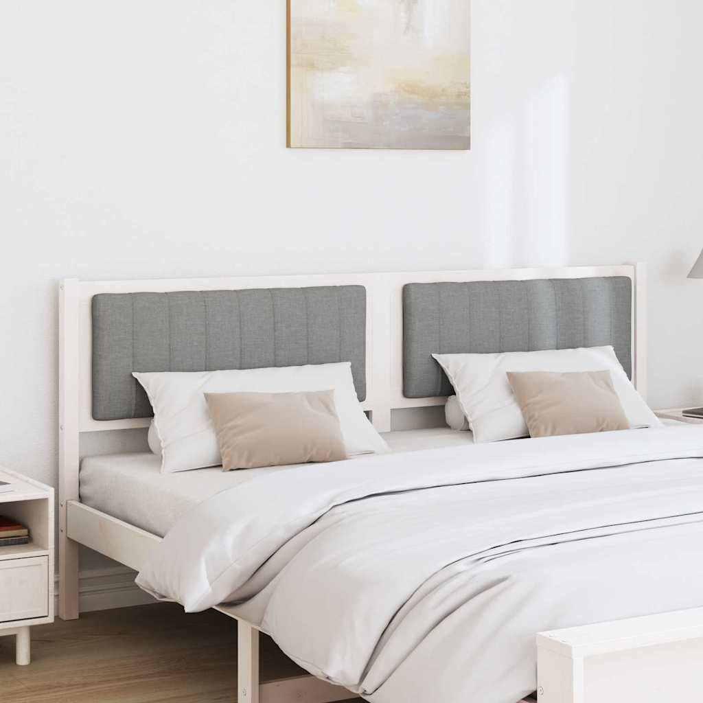 Cabeceira estofada com cabeceira Branco 75 cm