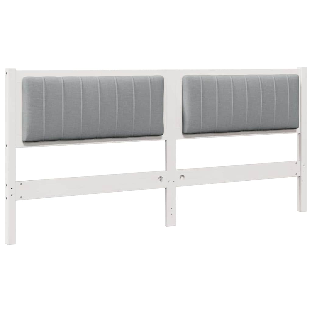 Cabeceira estofada com cabeceira Branco 75 cm