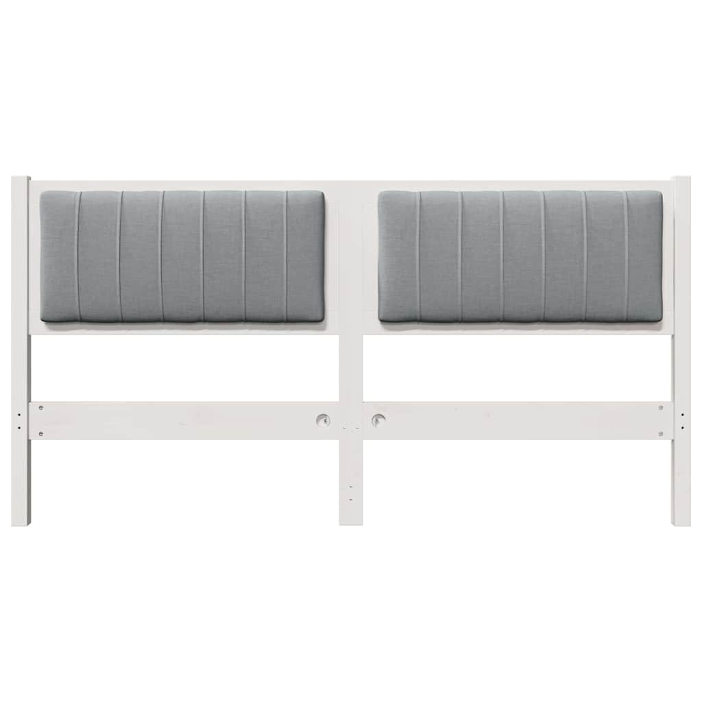 Cabeceira estofada com cabeceira Branco 75 cm