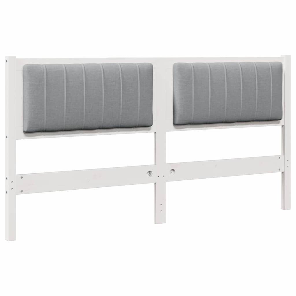 Cabeceira estofada com cabeceira Branco 75 cm