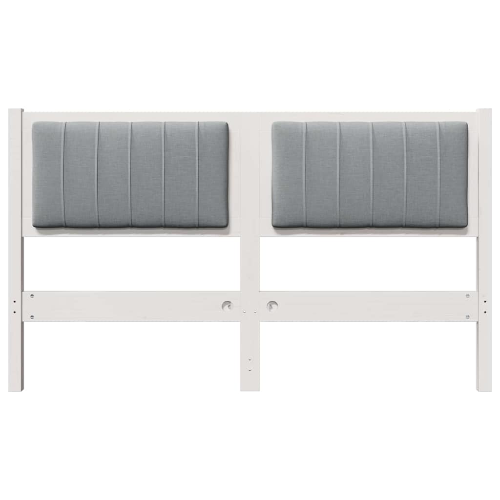 Cabeceira estofada com cabeceira Branco 75 cm