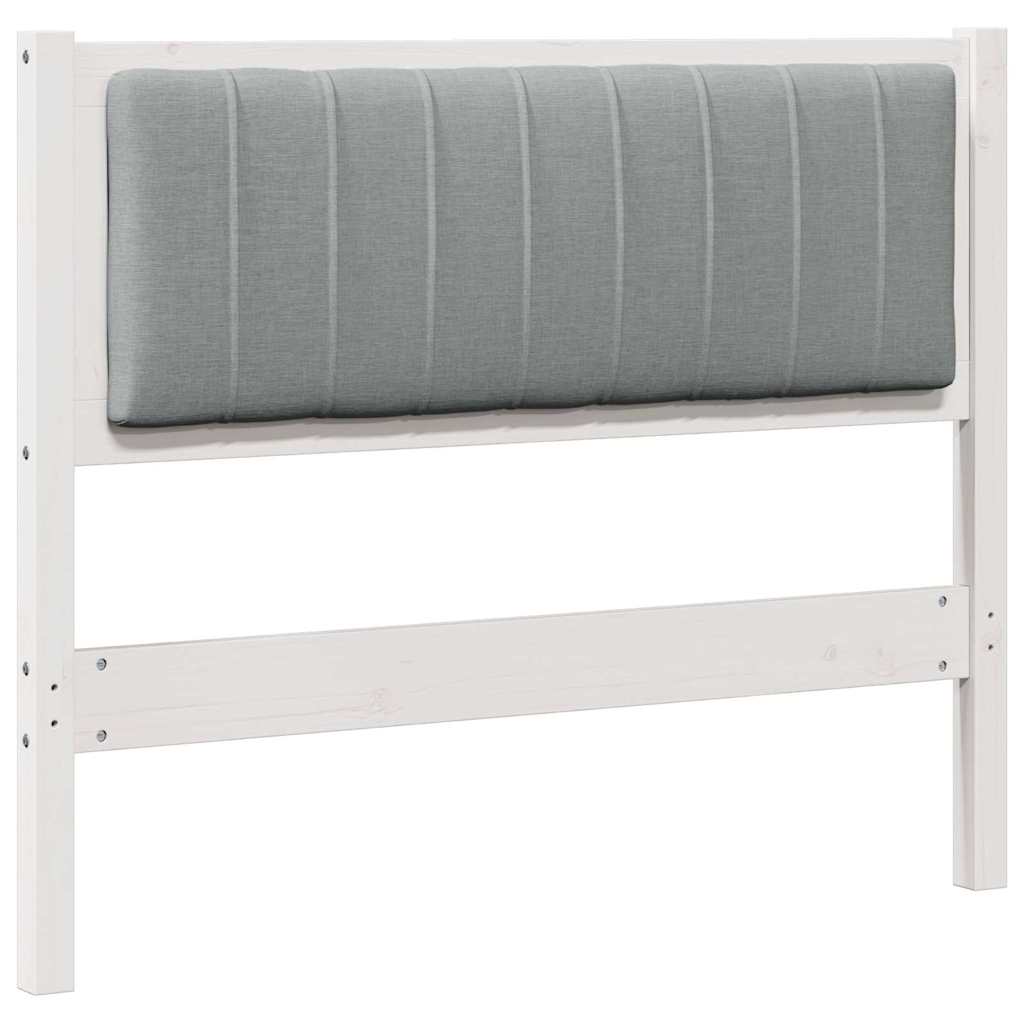 Cabeceira estofada com cabeceira Branco 75 cm
