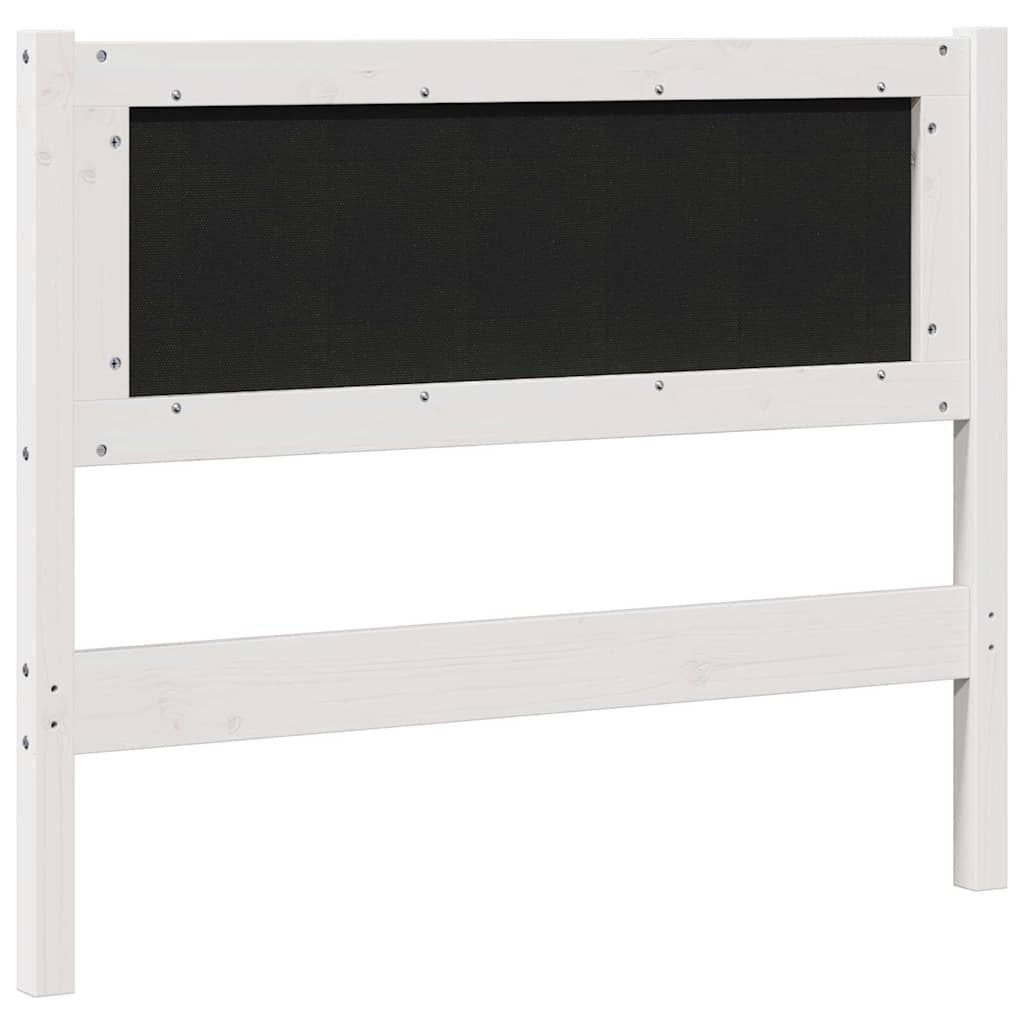 Cabeceira estofada com cabeceira Branco 75 cm
