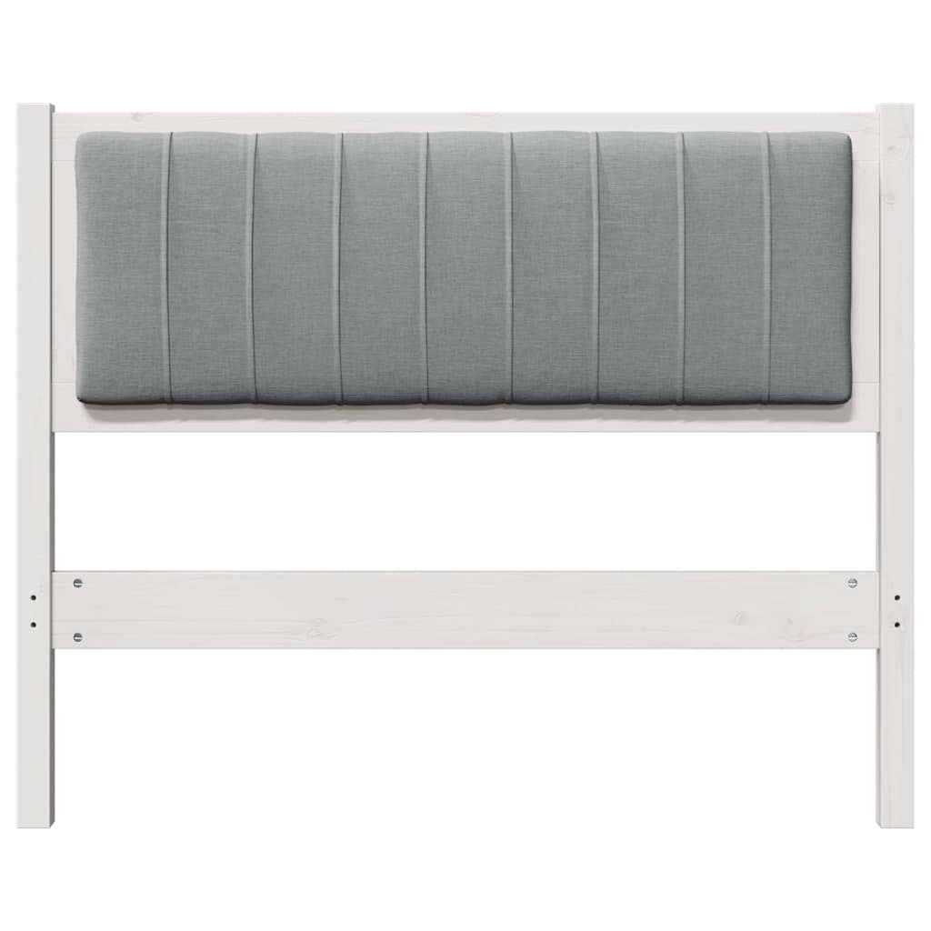 Cabeceira estofada com cabeceira Branco 75 cm