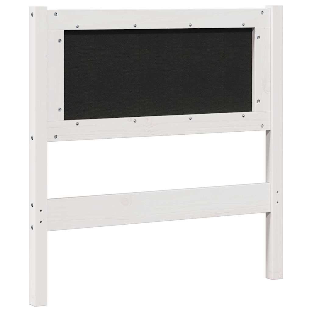 Cabeceira estofada com cabeceira Branco 75 cm