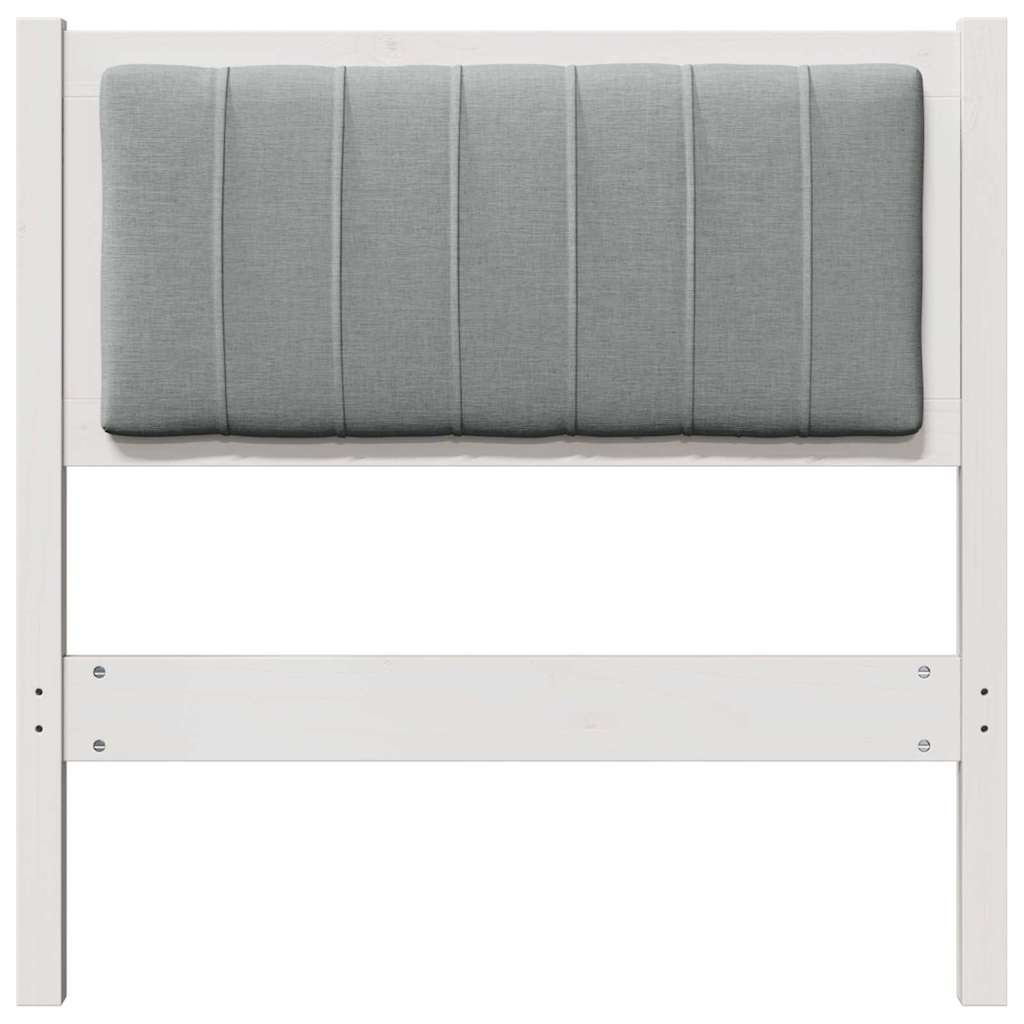 Cabeceira estofada com cabeceira Branco 75 cm