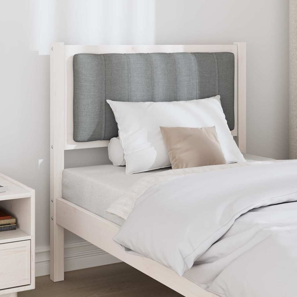 Cabeceira estofada com cabeceira Branco 75 cm