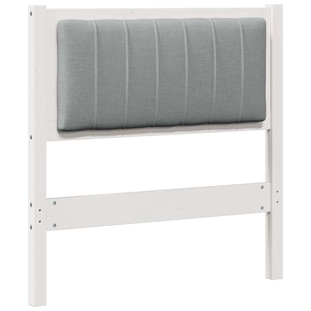 Cabeceira estofada com cabeceira Branco 75 cm