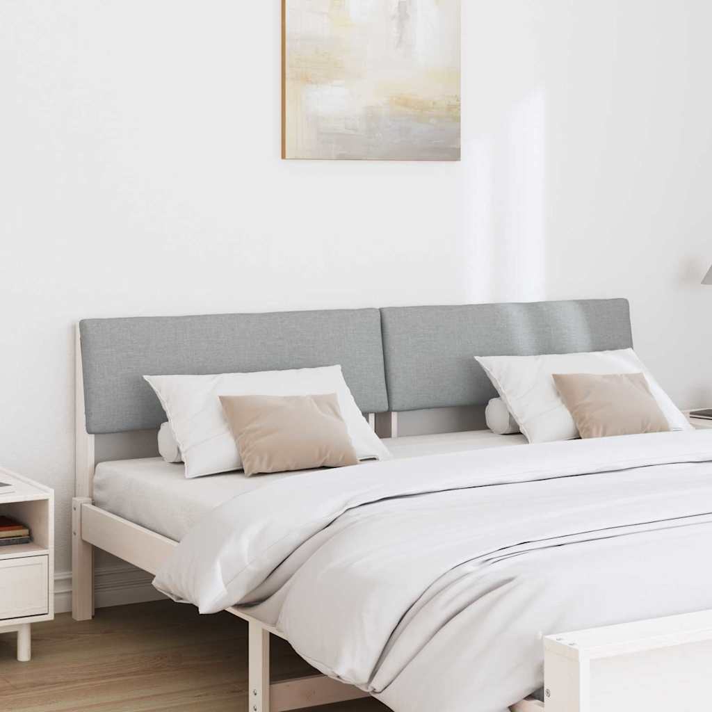Cabeceira estofada Cinzento-claro 75 cm