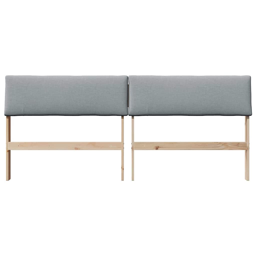 Cabeceira estofada Cinzento-claro 75 cm