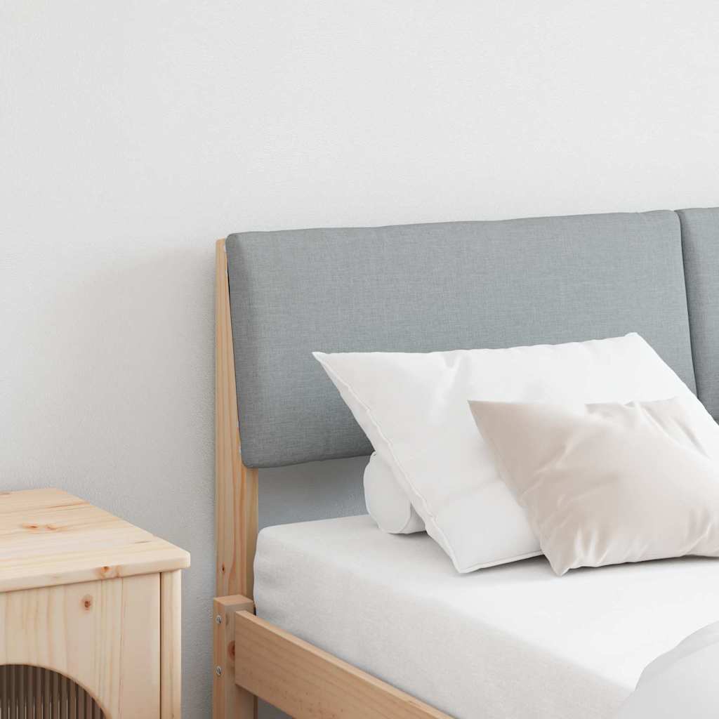 Cabeceira estofada Cinzento-claro 75 cm