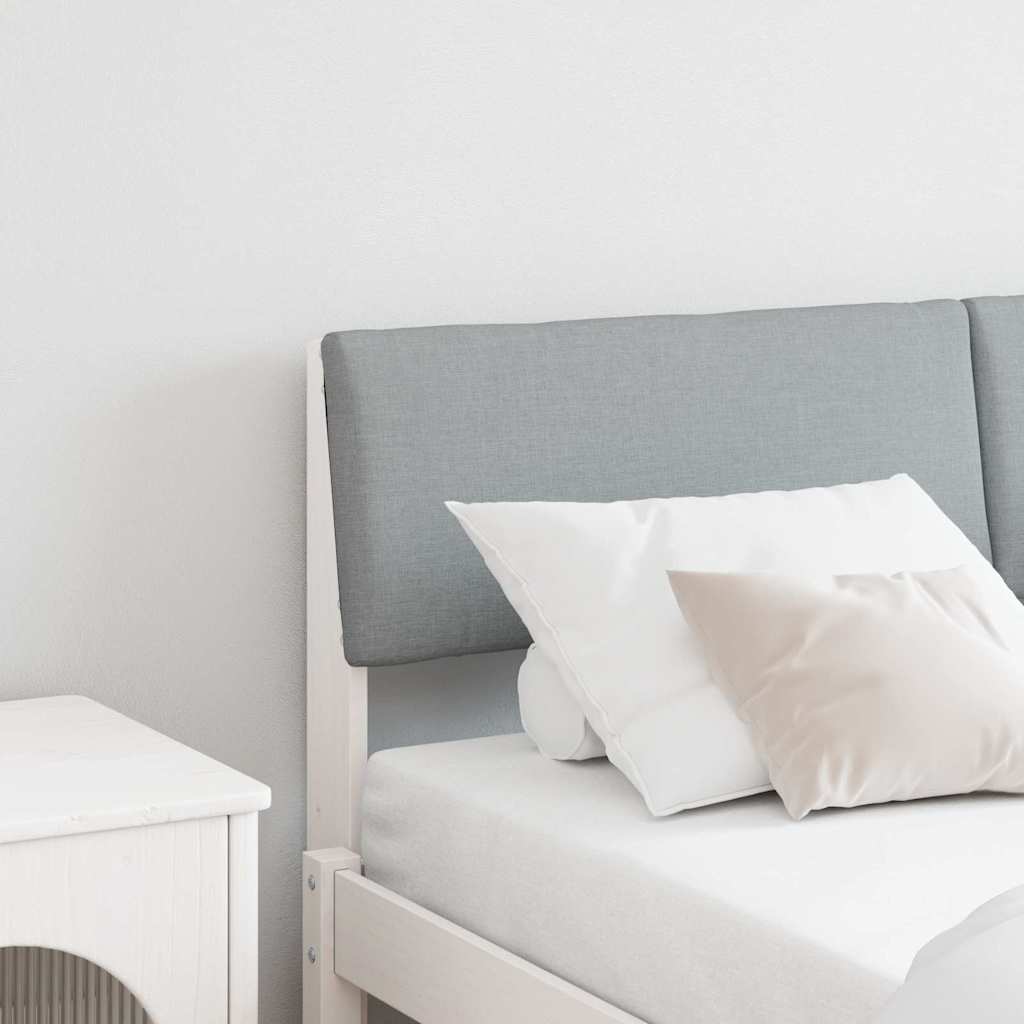 Cabeceira estofada Cinzento-claro 75 cm