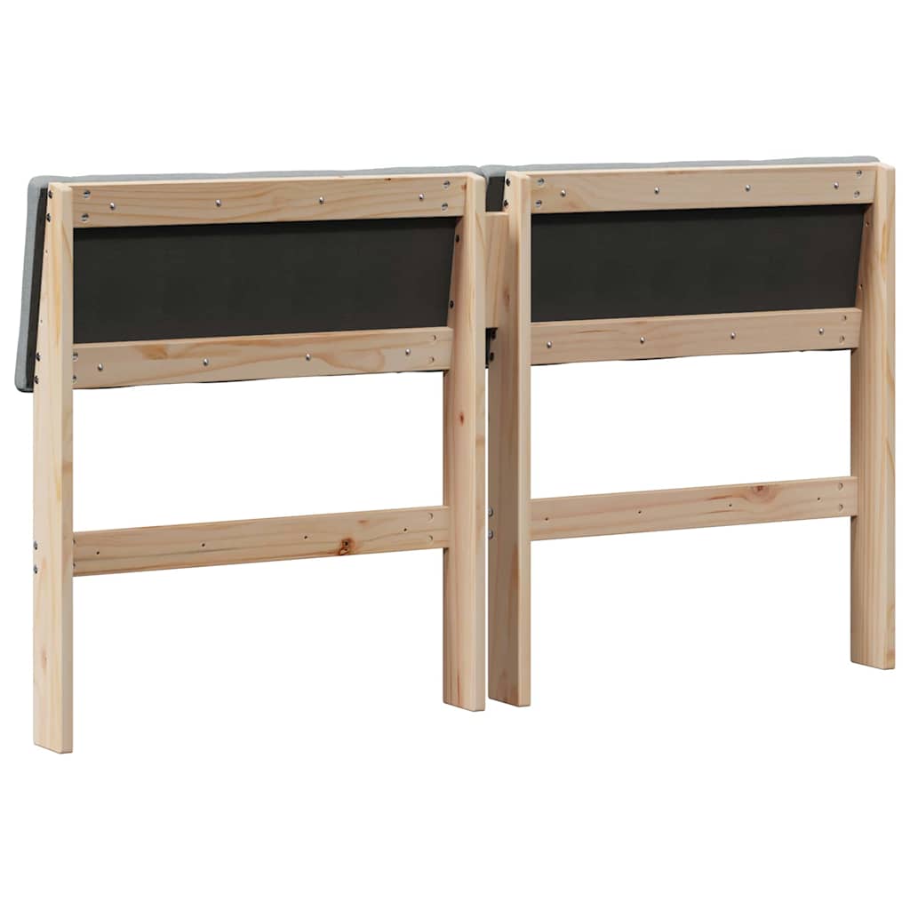 Cabeceira estofada Cinzento-claro 75 cm