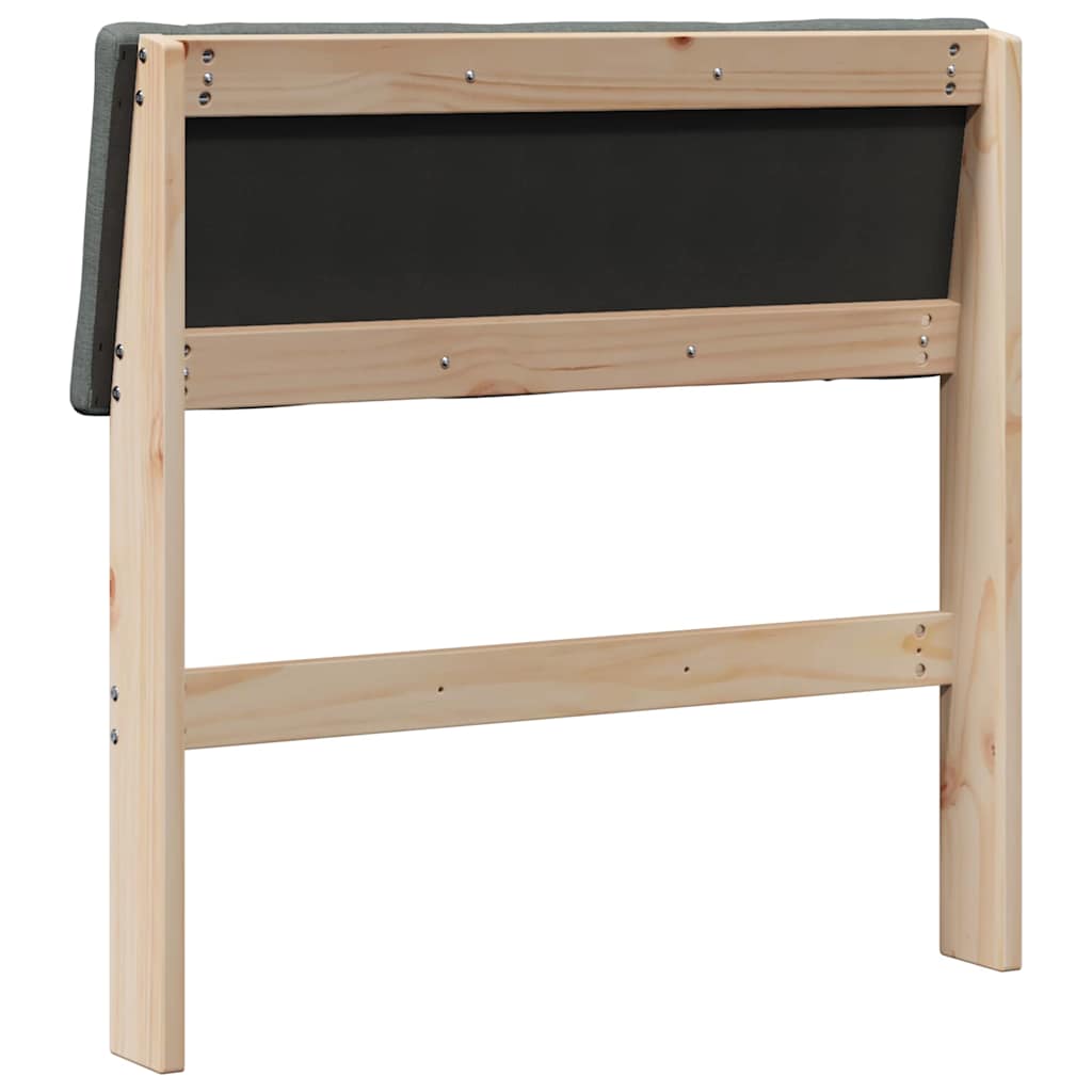 Cabeceira estofada Cinzento-claro 75 cm