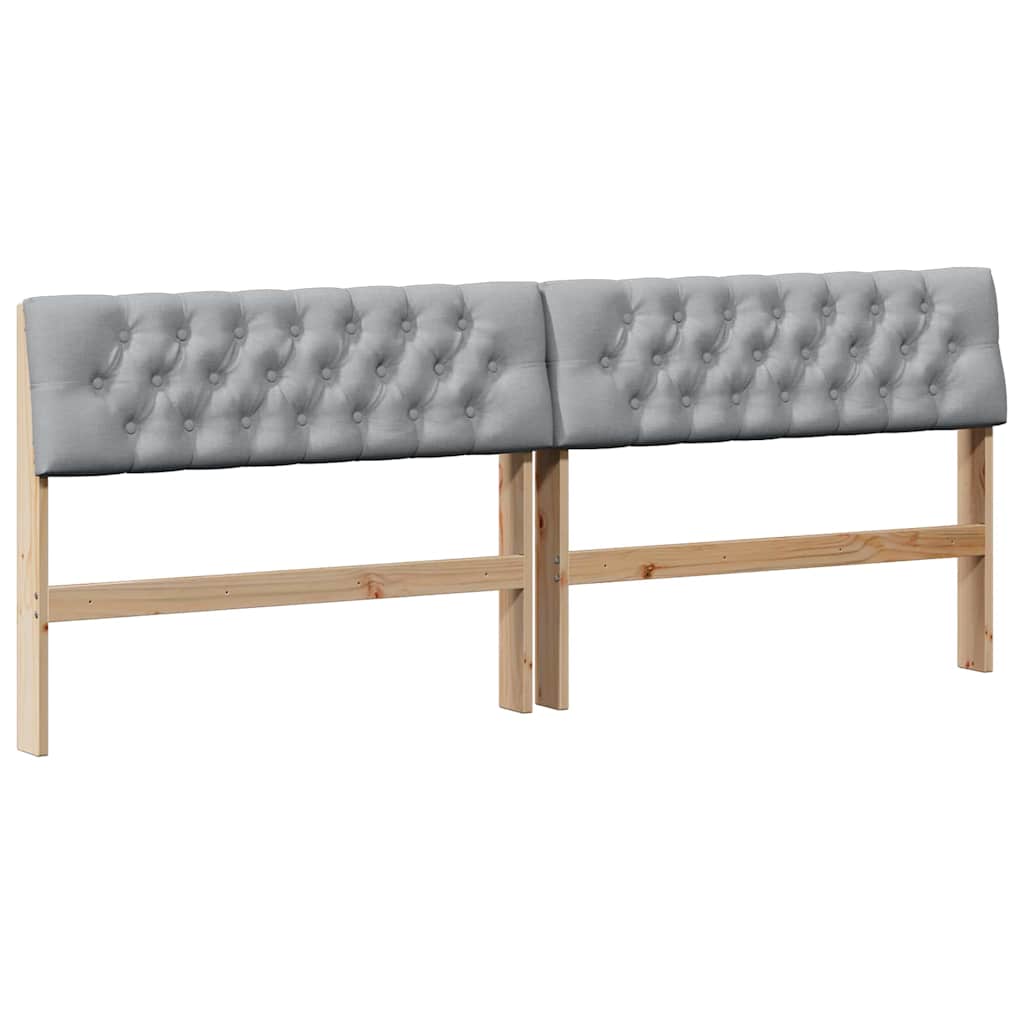 Cabeceira estofada Cinzento-claro 75 cm