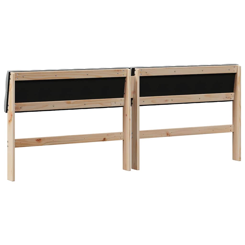 Cabeceira estofada Cinzento-claro 75 cm