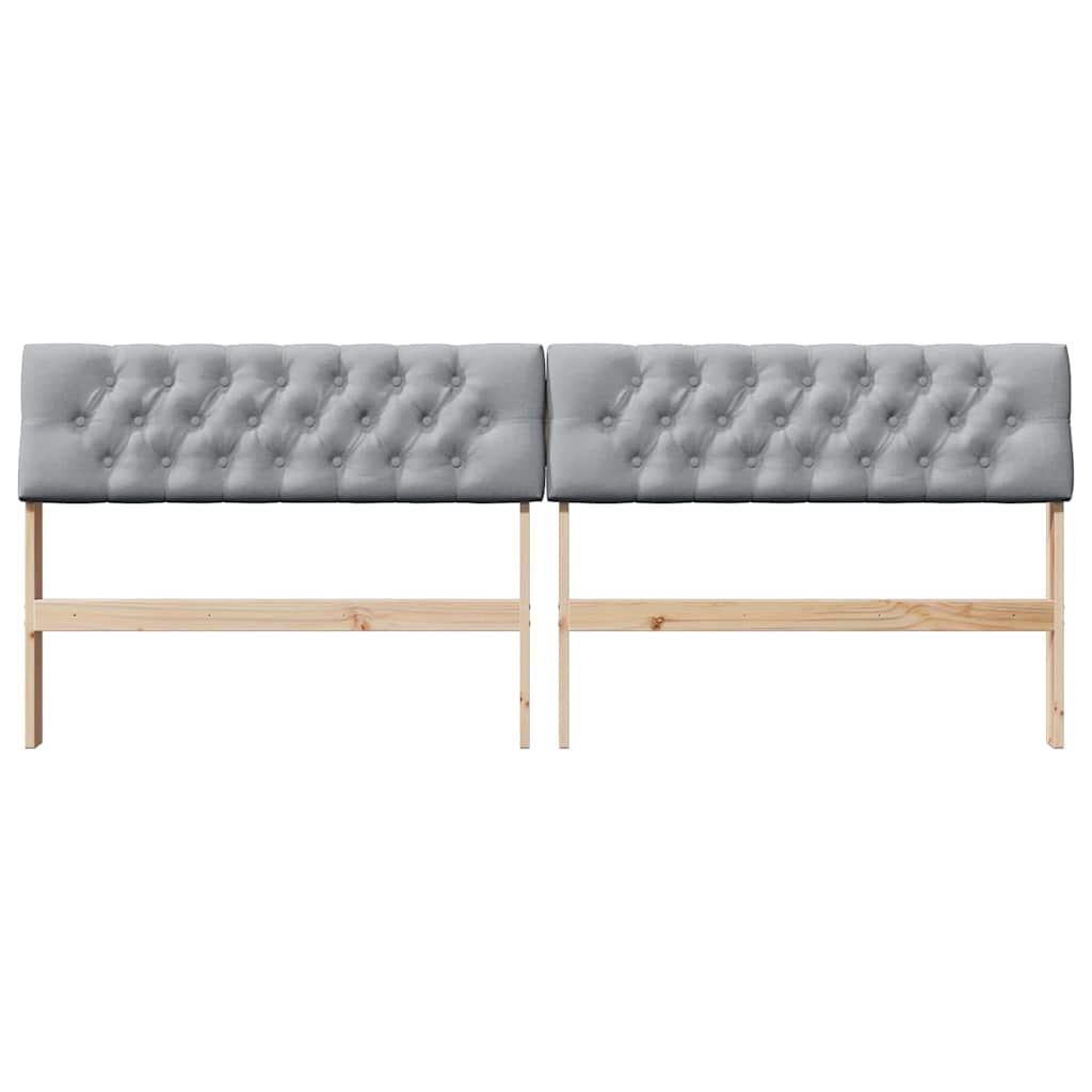 Cabeceira estofada Cinzento-claro 75 cm