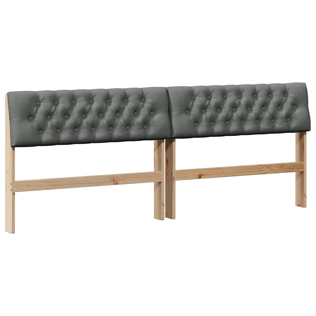 Cabeceira estofada Cinzento-claro 75 cm