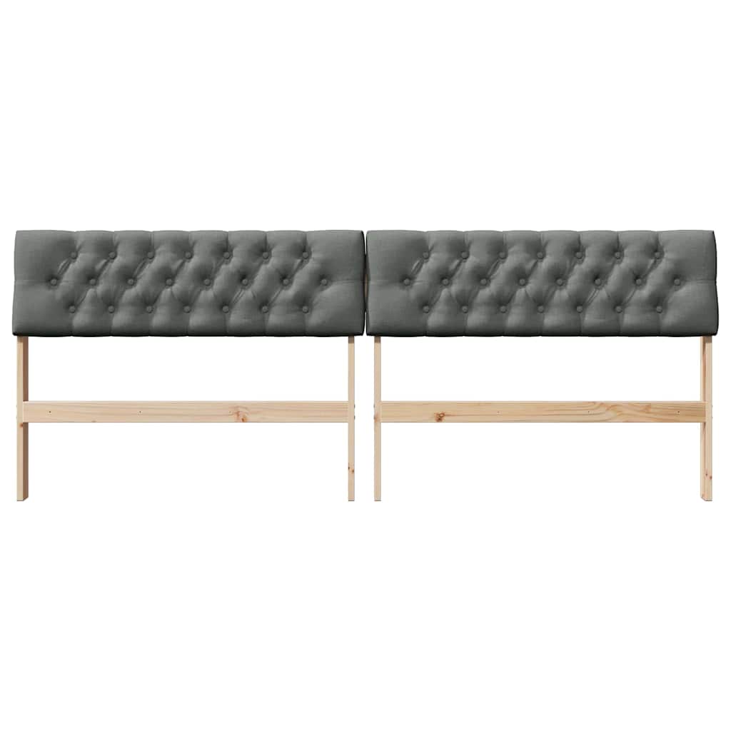 Cabeceira estofada Cinzento-claro 75 cm