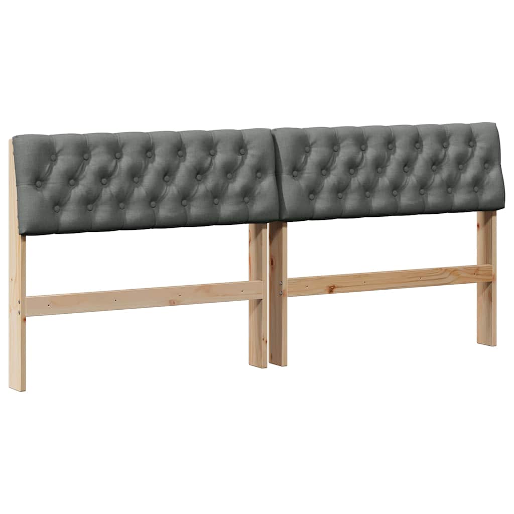 Cabeceira estofada Cinzento-claro 75 cm