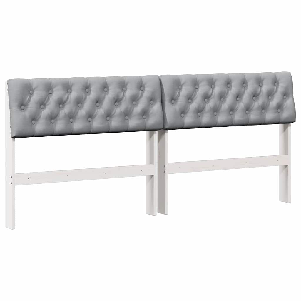 Cabeceira estofada Cinzento-claro 75 cm