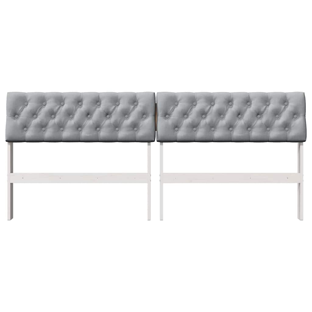 Cabeceira estofada Cinzento-claro 75 cm