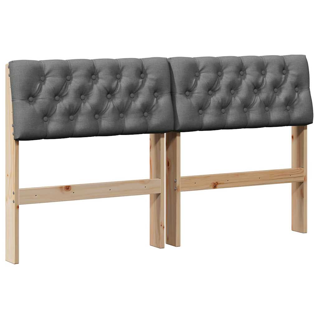 Cabeceira estofada Cinzento-claro 75 cm