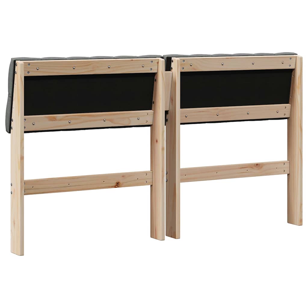 Cabeceira estofada Cinzento-claro 75 cm