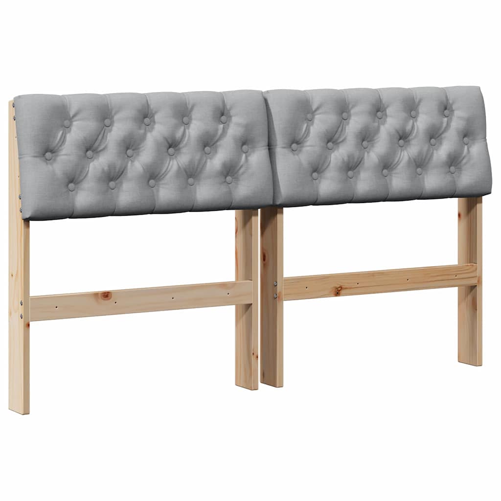 Cabeceira estofada Cinzento-claro 75 cm