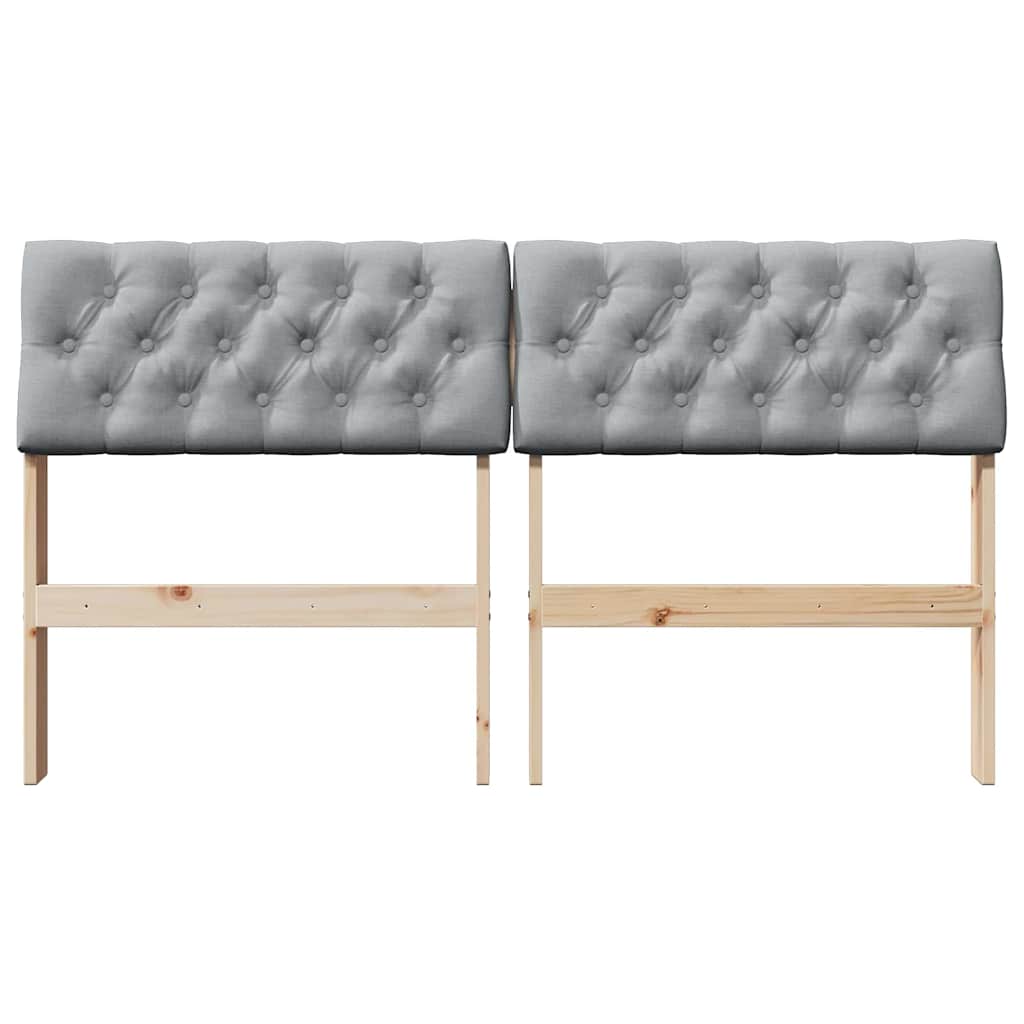 Cabeceira estofada Cinzento-claro 75 cm