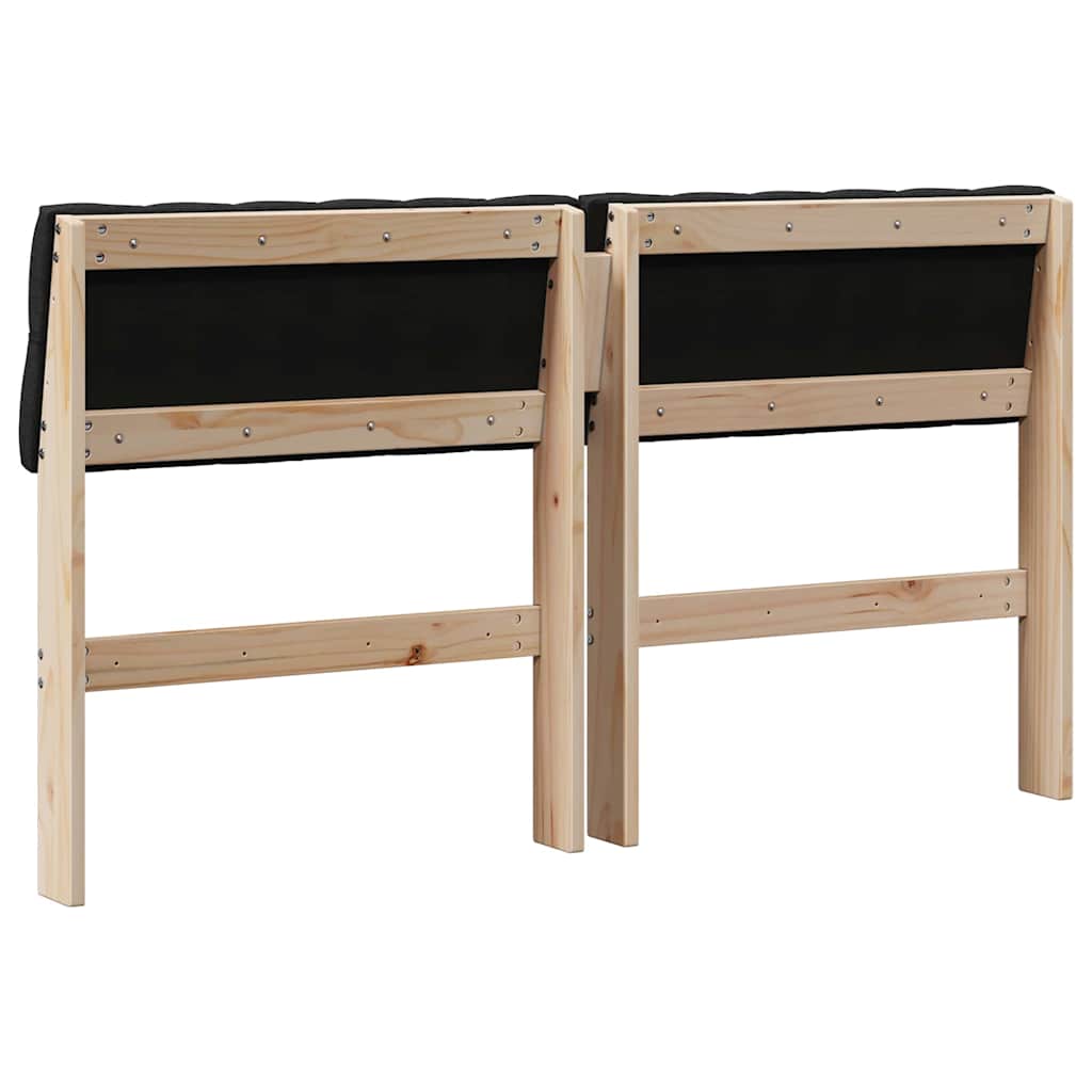 Cabeceira estofada Cinzento-claro 75 cm