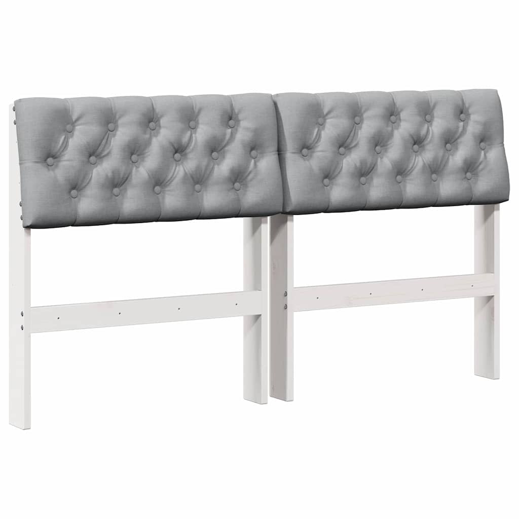 Cabeceira estofada Cinzento-claro 75 cm
