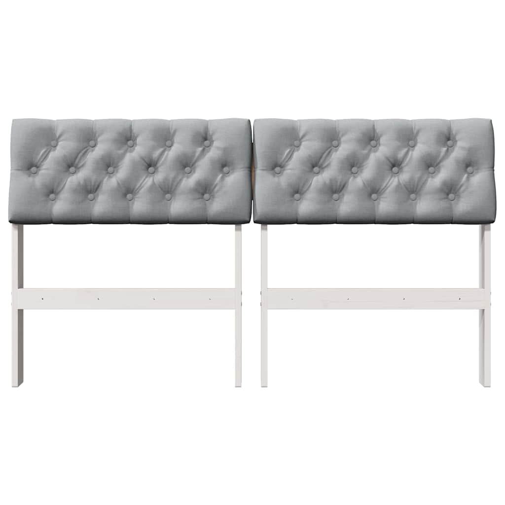 Cabeceira estofada Cinzento-claro 75 cm