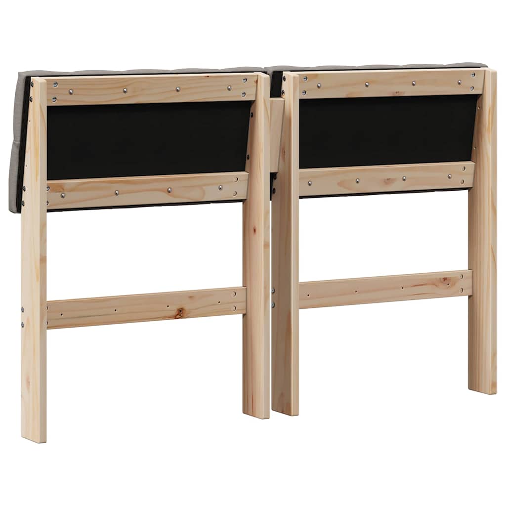 Cabeceira estofada Cinzento-claro 75 cm