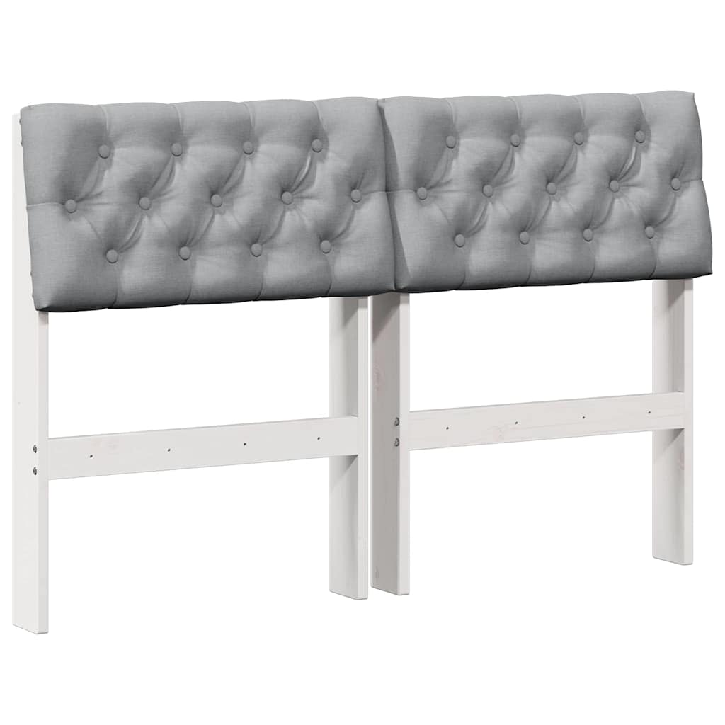 Cabeceira estofada Cinzento-claro 75 cm
