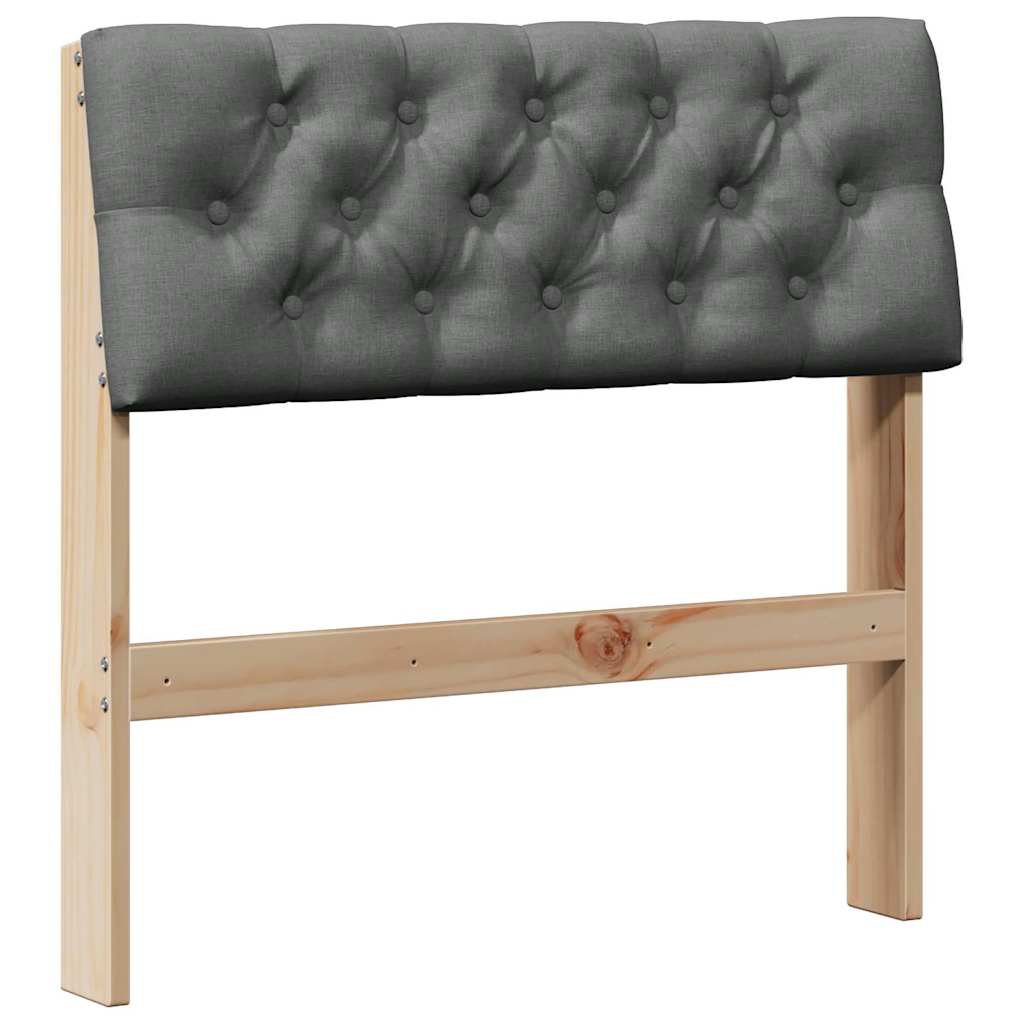 Cabeceira estofada Cinzento-claro 75 cm