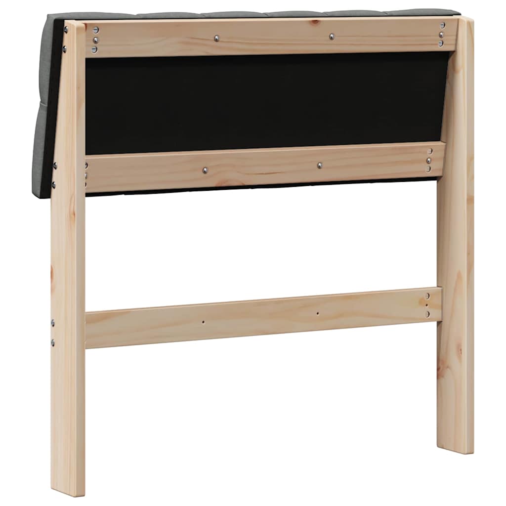 Cabeceira estofada Cinzento-claro 75 cm