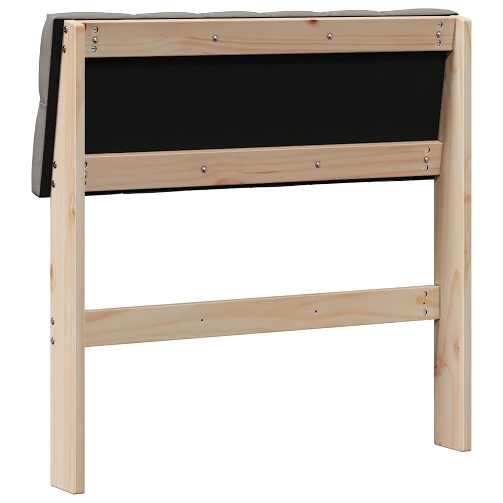 Cabeceira estofada Cinzento-claro 75 cm