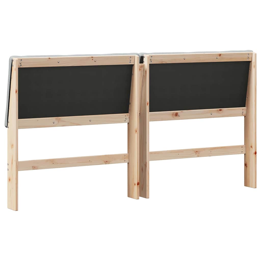 Cabeceira estofada Cinzento-claro 75 cm