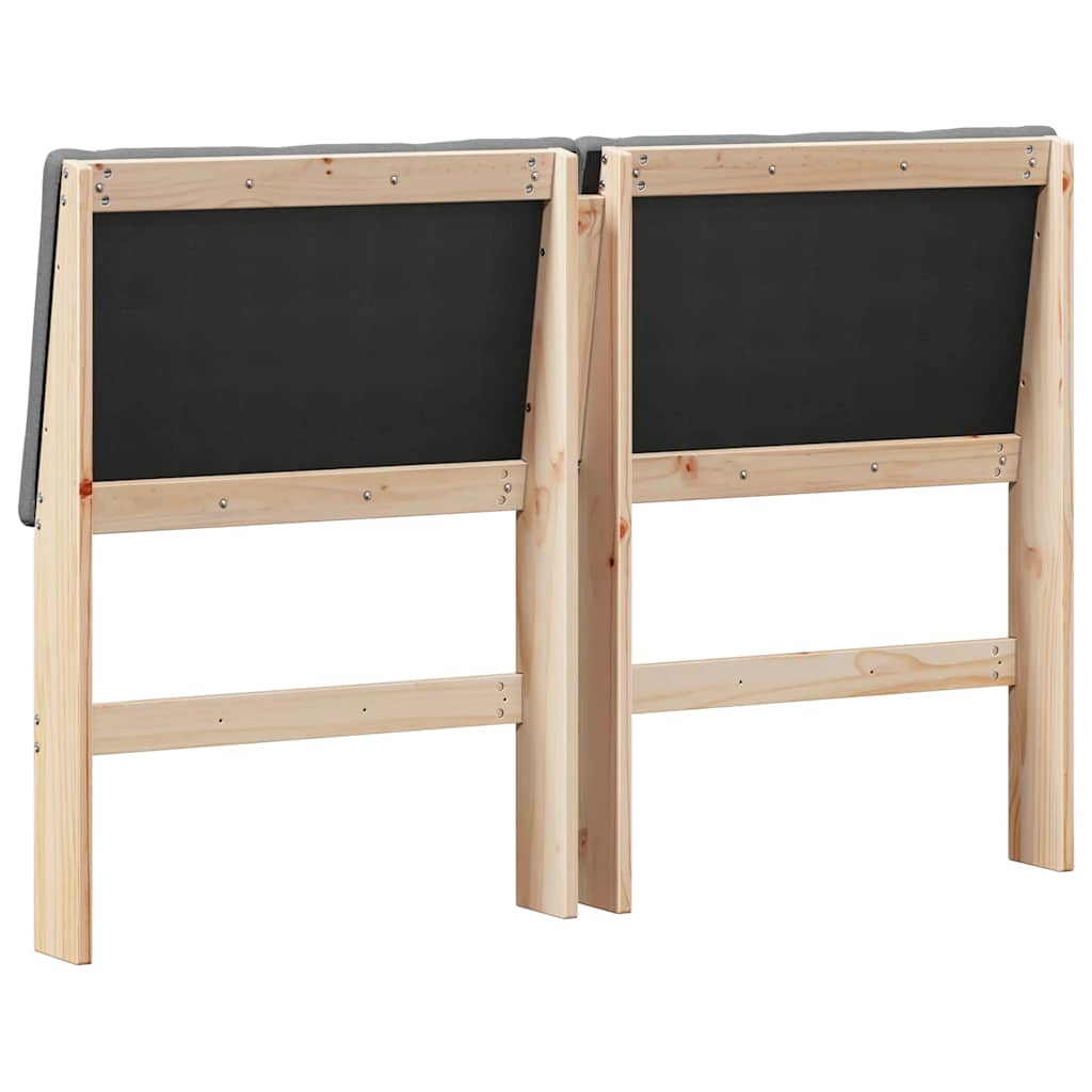 Cabeceira estofada Cinzento-claro 75 cm
