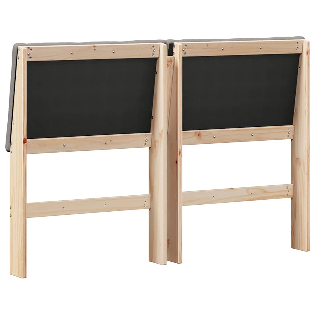 Cabeceira estofada Cinzento-claro 75 cm
