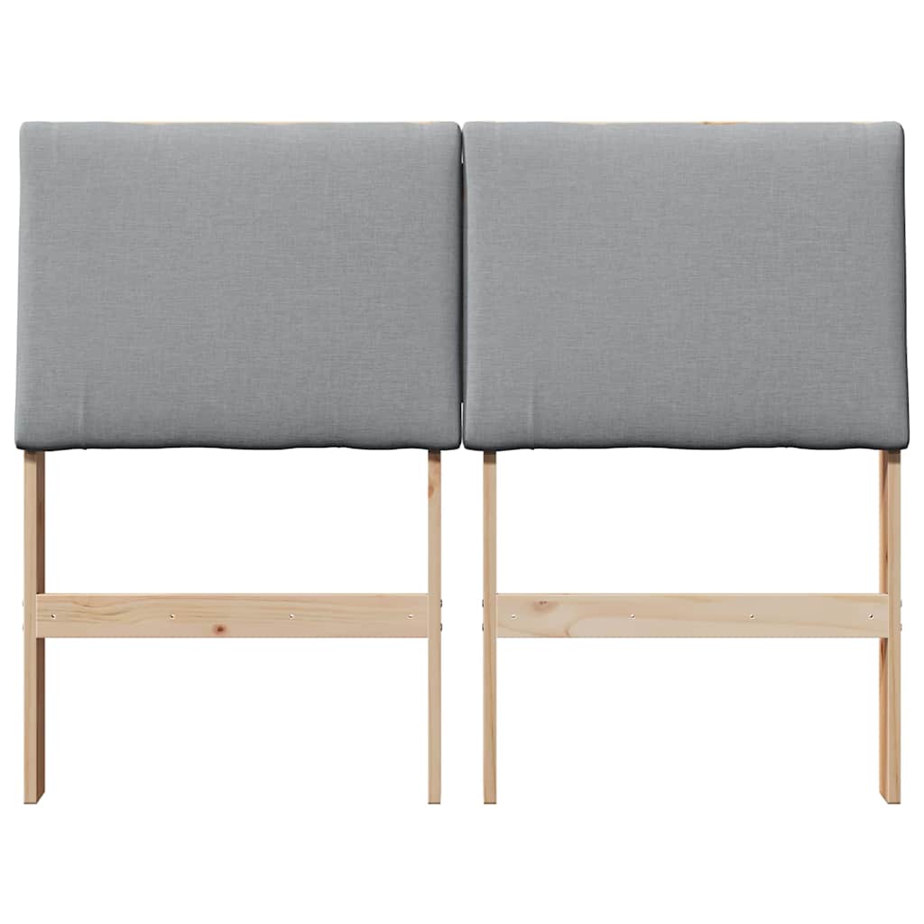 Cabeceira estofada Cinzento-claro 75 cm