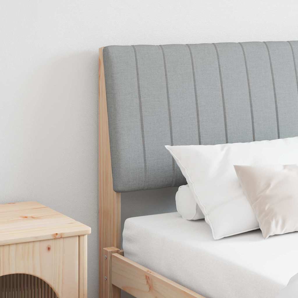 Cabeceira estofada Cinzento-claro 75 cm