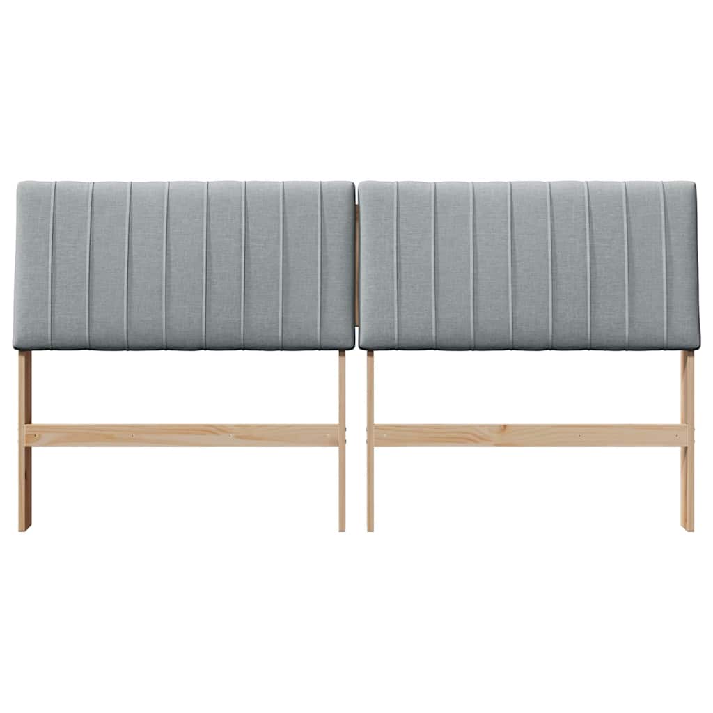 Cabeceira estofada Cinzento-claro 75 cm