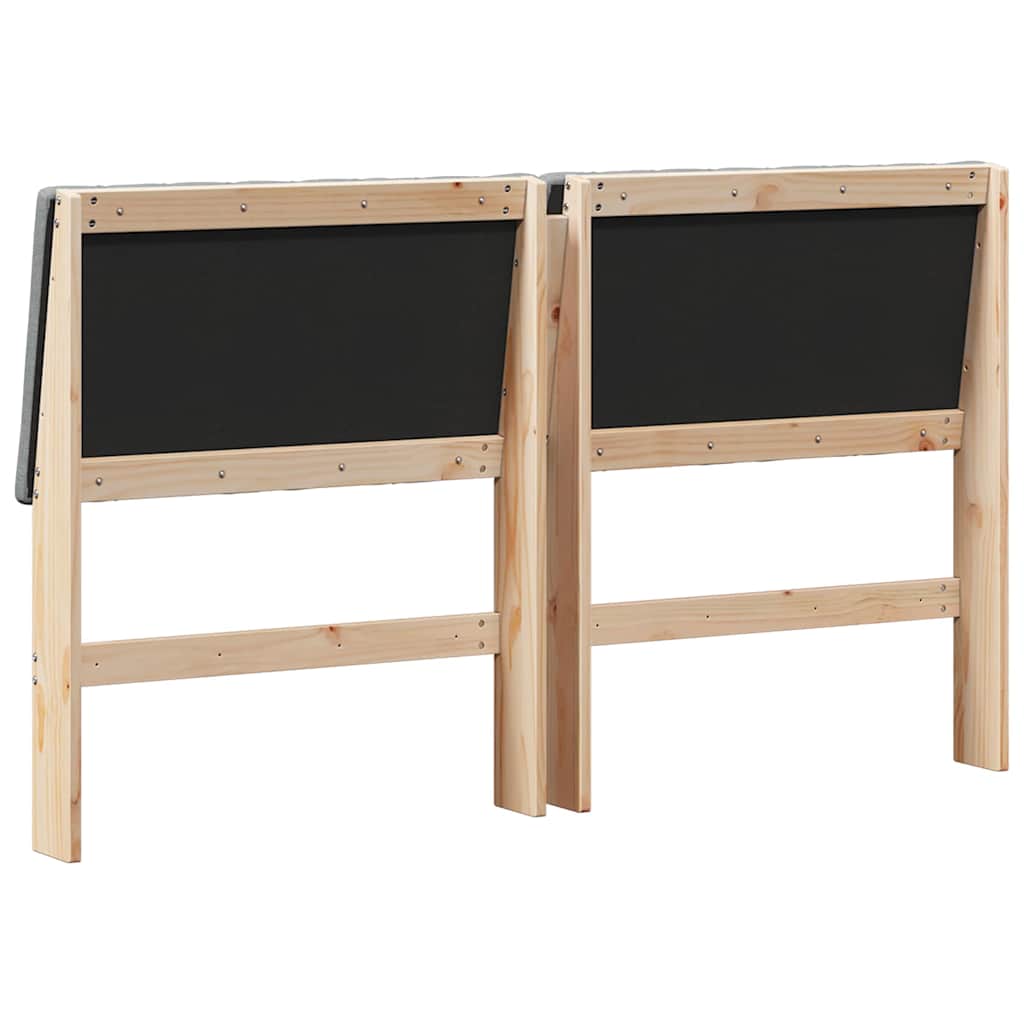 Cabeceira estofada Cinzento-claro 75 cm